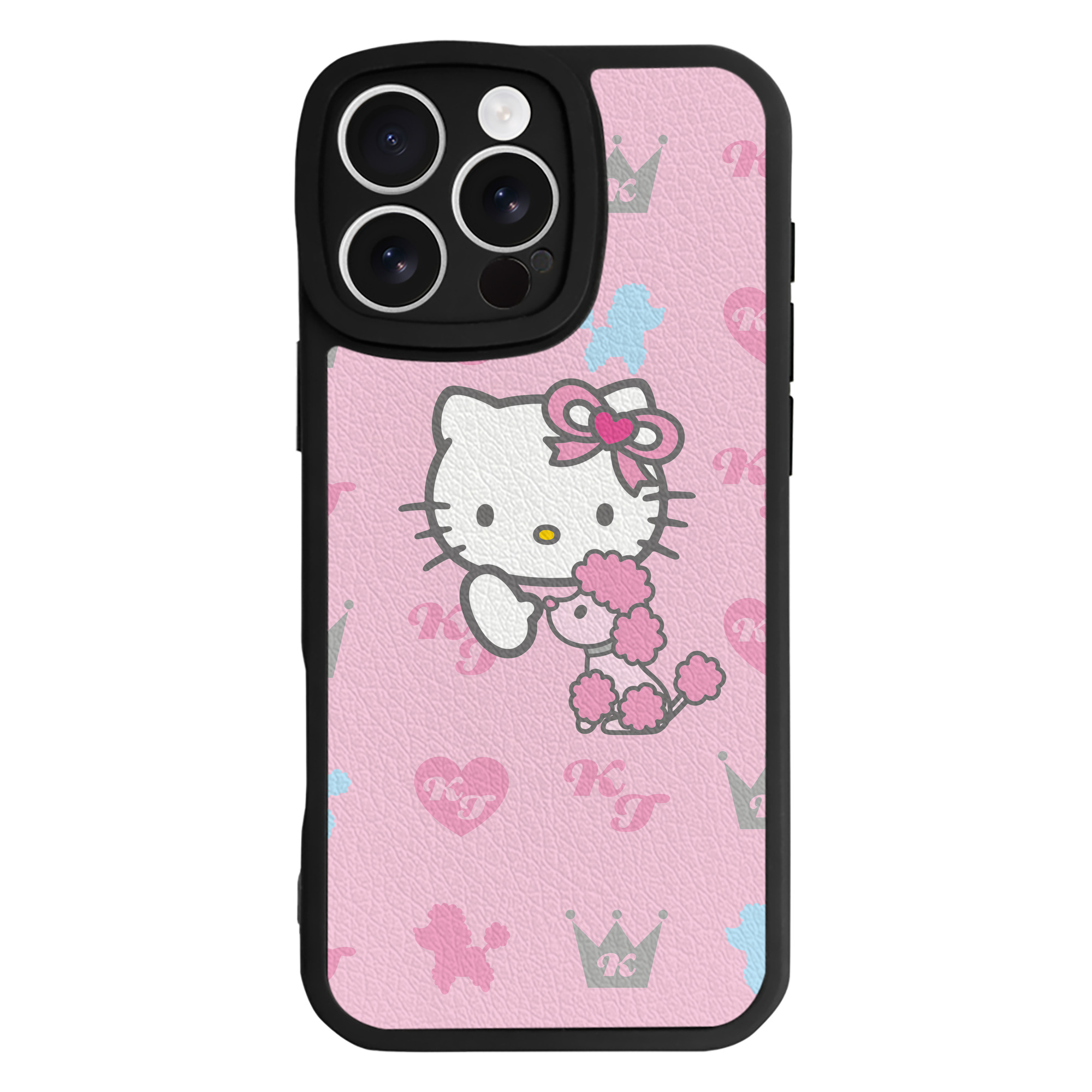 （画像用） Hello Kitty ハローキティ 【iPhone 16シリーズ対応】シリコンスマホケース（レザー調） 材質：シリコン